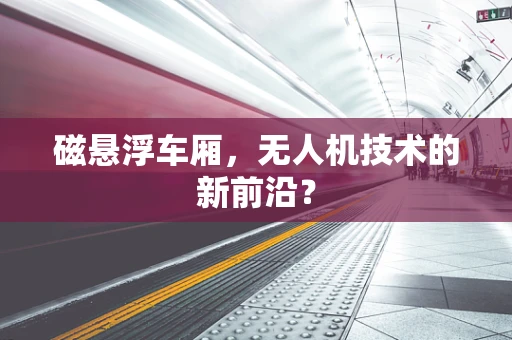 磁悬浮车厢，无人机技术的新前沿？
