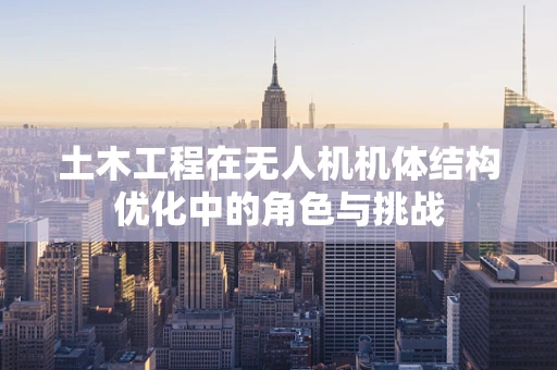 土木工程在无人机机体结构优化中的角色与挑战