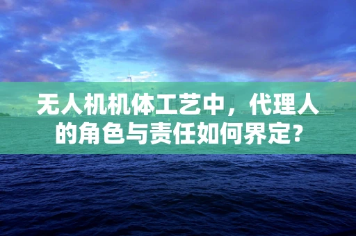 无人机机体工艺中，代理人的角色与责任如何界定？