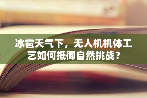 冰雹天气下，无人机机体工艺如何抵御自然挑战？