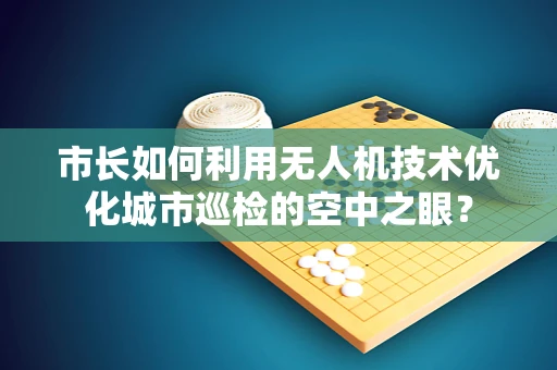 市长如何利用无人机技术优化城市巡检的空中之眼？