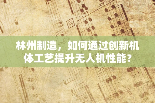 林州制造，如何通过创新机体工艺提升无人机性能？