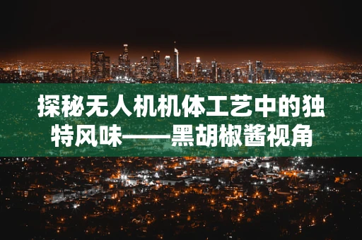 探秘无人机机体工艺中的独特风味——黑胡椒酱视角