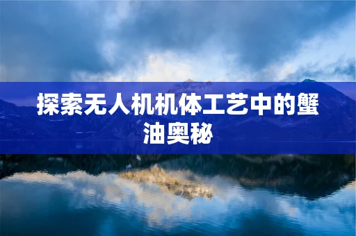 探索无人机机体工艺中的蟹油奥秘