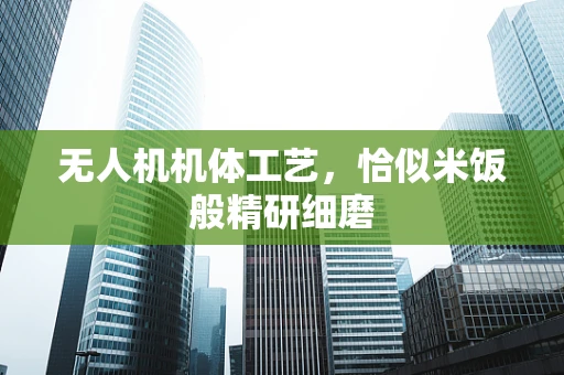 无人机机体工艺，恰似米饭般精研细磨